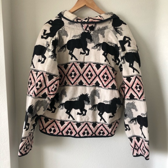 New Identity horse aztec print tapestry jacket size 2x - Picture 8 of 12